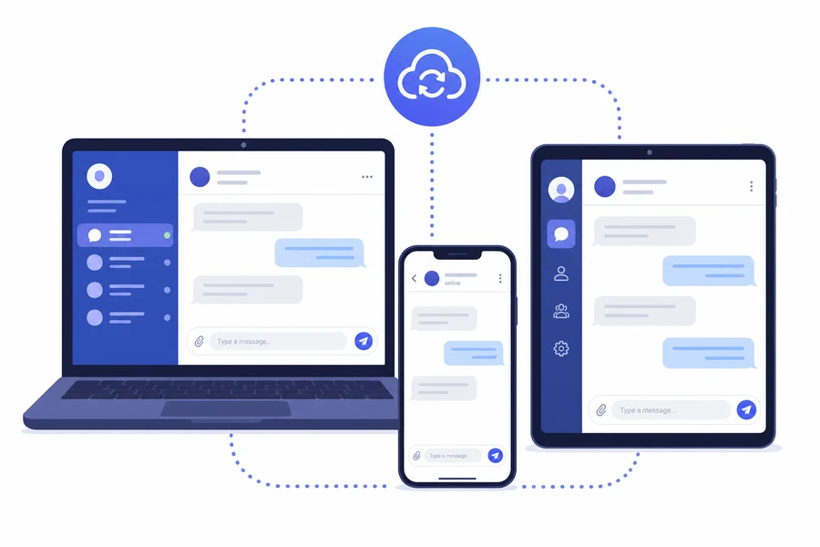 Telegram Funktion: Überall verfügbar dank Cloud