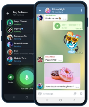 Telegram für Smartphone – Screenshot der Oberfläche